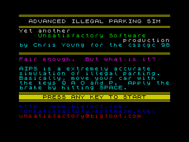 Advanced Illegal Parking Simulator image, screenshot or loading screen