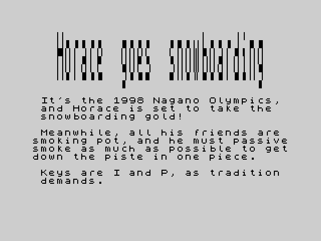 [CSSCGC] Horace Goes Snowboarding image, screenshot or loading screen