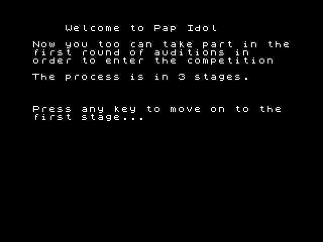 Pap Idol image, screenshot or loading screen