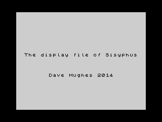 The Display File of Sisyphus image, screenshot or loading screen