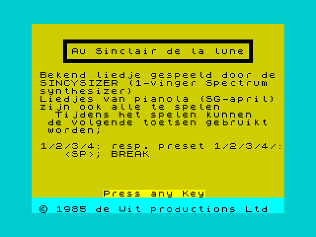 Au Sinclair de la Lune image, screenshot or loading screen