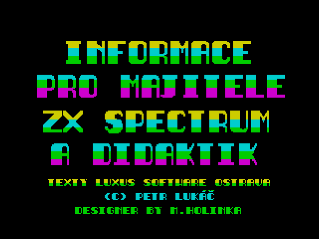 Informace pro majitele ZX Spectrum a Didaktik image, screenshot or loading screen
