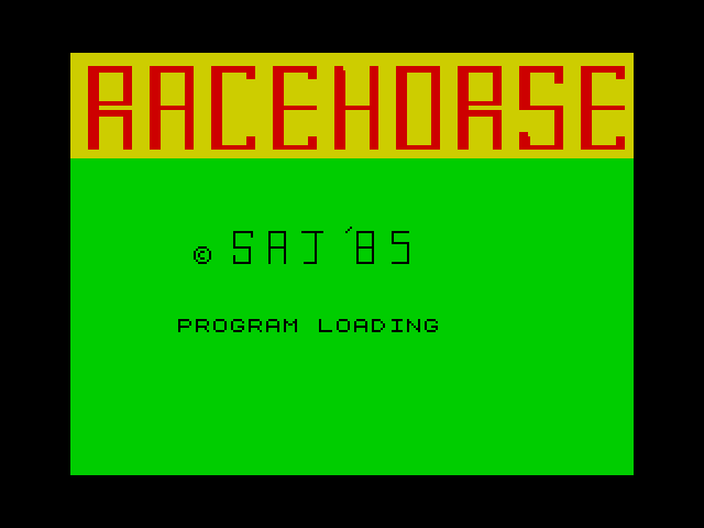 Racehorse image, screenshot or loading screen