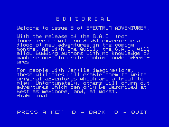 Spectrum Adventurer issue 05 image, screenshot or loading screen