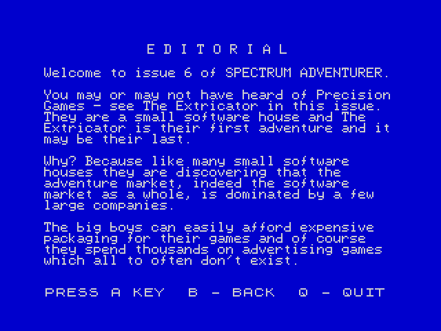Spectrum Adventurer issue 06 image, screenshot or loading screen