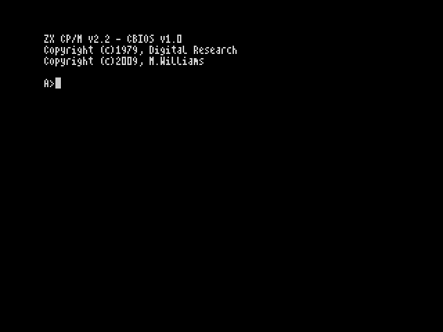 ZX CP/M 2.2 image, screenshot or loading screen