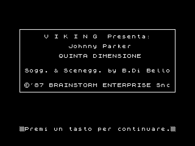 Johnny Parker: Quinta Dimensione image, screenshot or loading screen