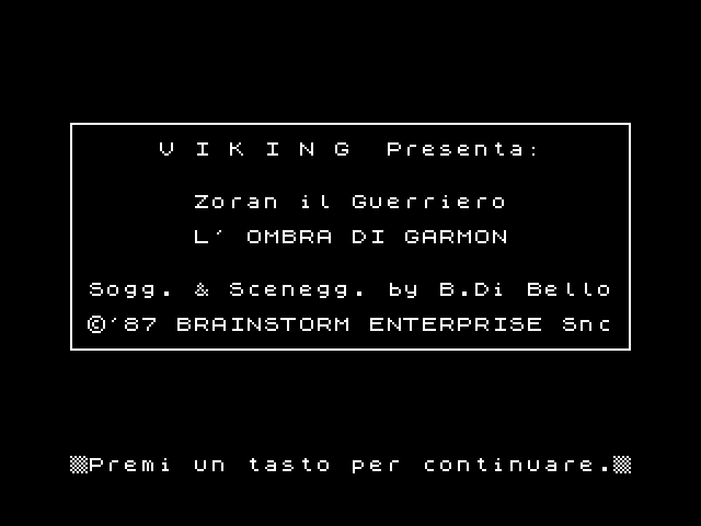 Zoran il Guerriero: L'Ombra di Garmon image, screenshot or loading screen