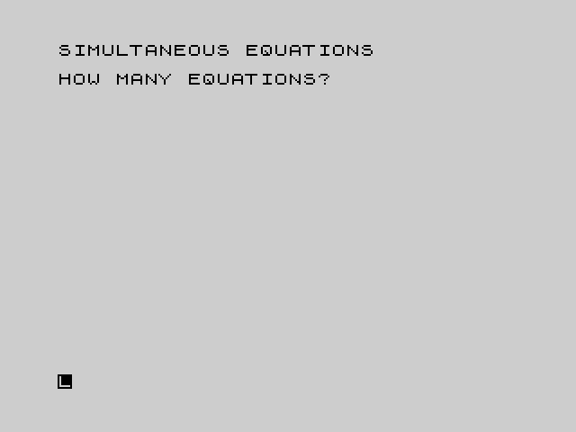 Simultaneous Equations image, screenshot or loading screen