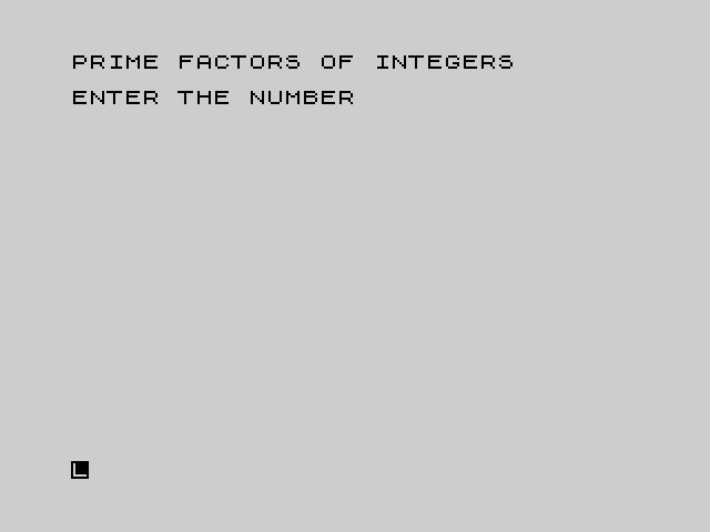 Prime Factors Of Integers image, screenshot or loading screen