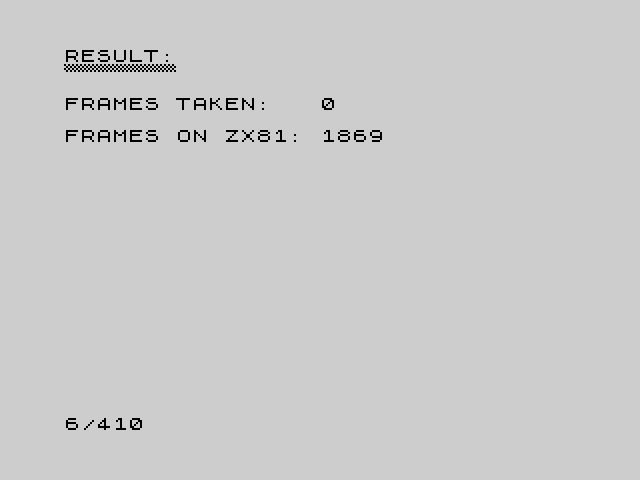 ZX81 Processor Test image, screenshot or loading screen