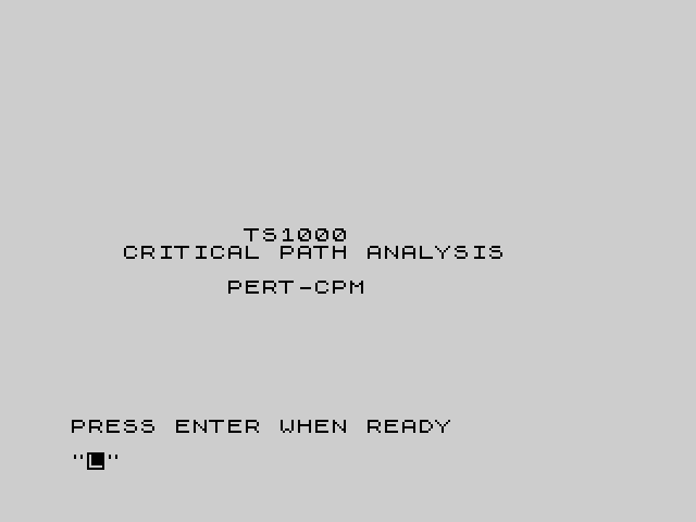 Critical Path Analysis image, screenshot or loading screen