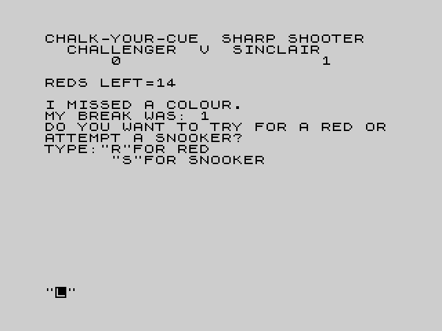 Sinclair Snooker image, screenshot or loading screen