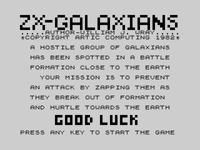 ZX Galaxians image, screenshot or loading screen