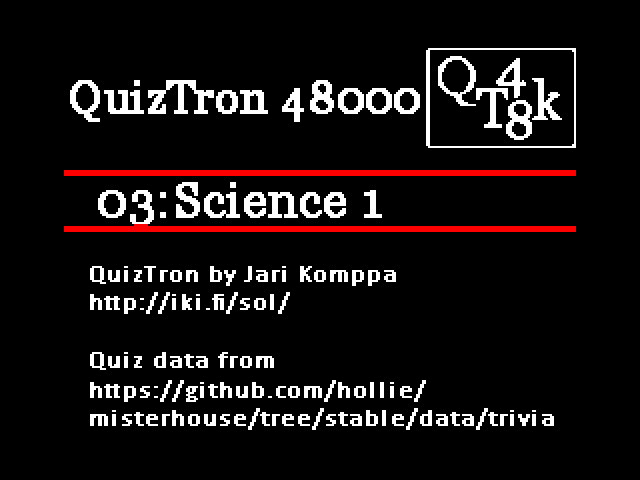 QuizTron 48000 series image, screenshot or loading screen