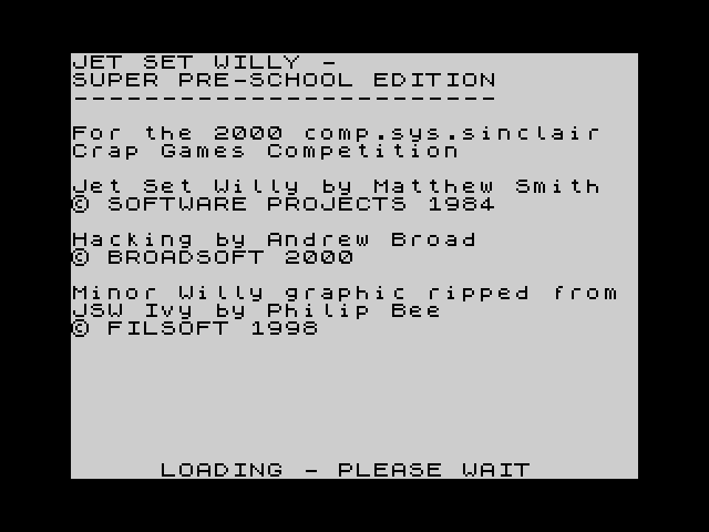 Jet Set Willy - Super Pre-School Edition image, screenshot or loading screen