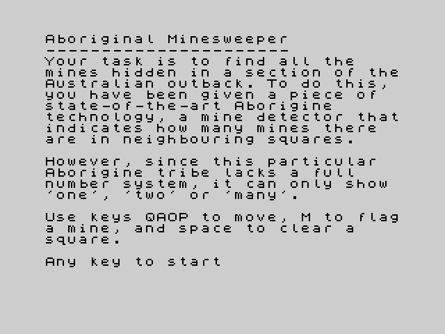 [CSSCGC] Aboriginal Minesweeper image, screenshot or loading screen