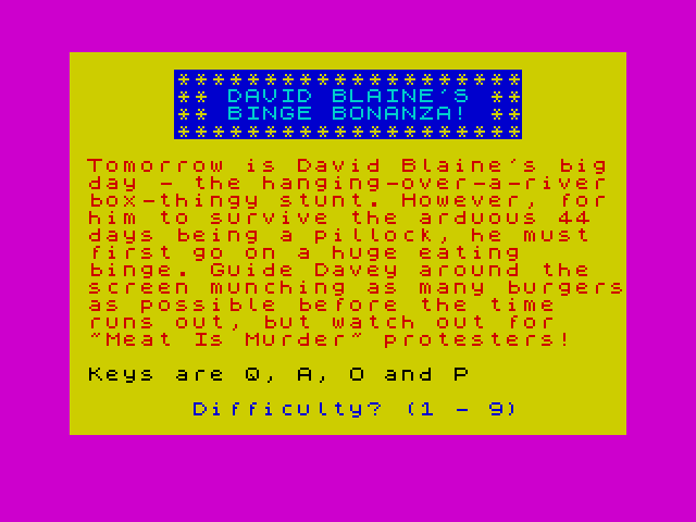 [CSSCGC] David Blaine's Binge Bonanza! image, screenshot or loading screen