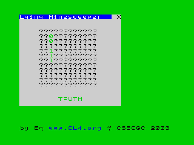 [CSSCGC] Lying Minesweeper image, screenshot or loading screen