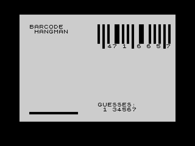 [CSSCGC] Barcode Hangman image, screenshot or loading screen