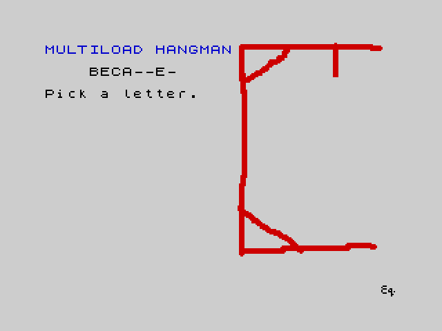 [CSSCGC] Multiload Hangman image, screenshot or loading screen