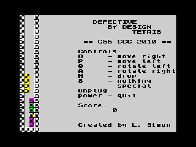 Defective by Design Tetris image, screenshot or loading screen