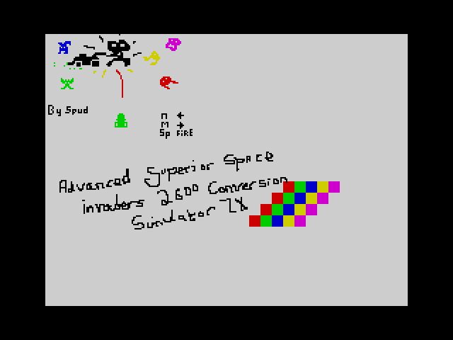 Advanced Superior Space Invaders 2600 Conversion Simulator ZX image, screenshot or loading screen