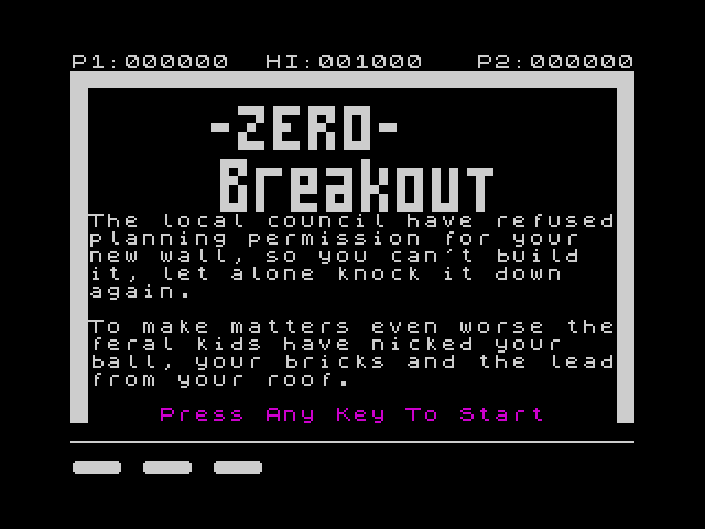 [CSSCGC] Zero Breakout image, screenshot or loading screen