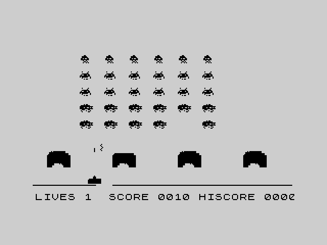 ZX81 Hires Invaders image, screenshot or loading screen