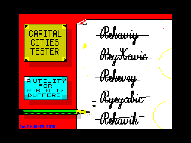 Capital Cities Tester image, screenshot or loading screen