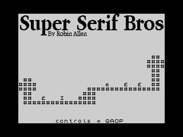 Super Serif Bros image, screenshot or loading screen