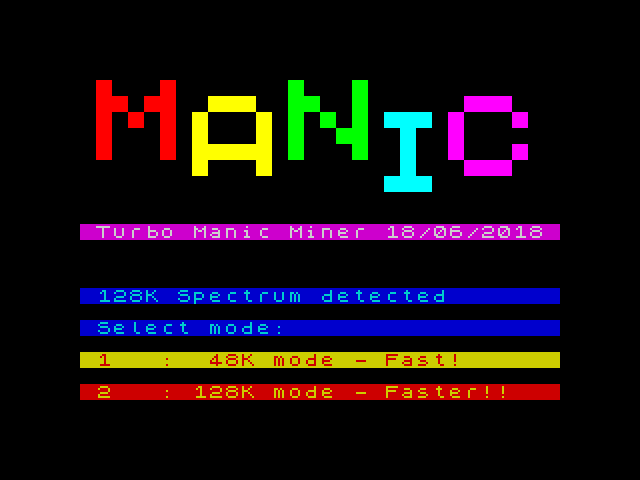 Turbo Manic Miner image, screenshot or loading screen
