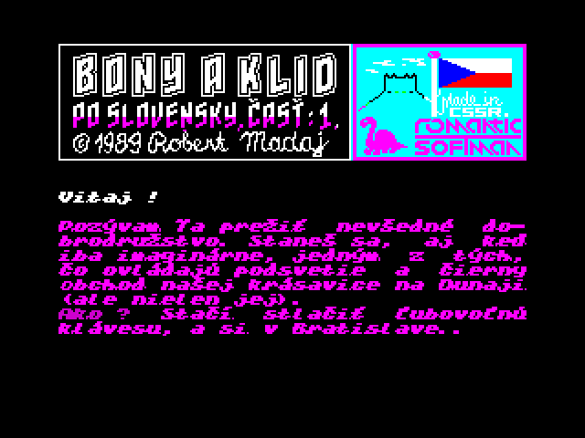 Bony a klid po slovensky image, screenshot or loading screen