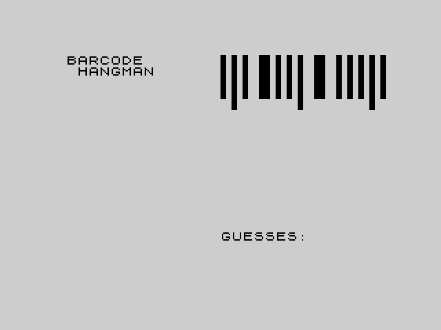 Barcode Hangman (ZX81 Version) image, screenshot or loading screen