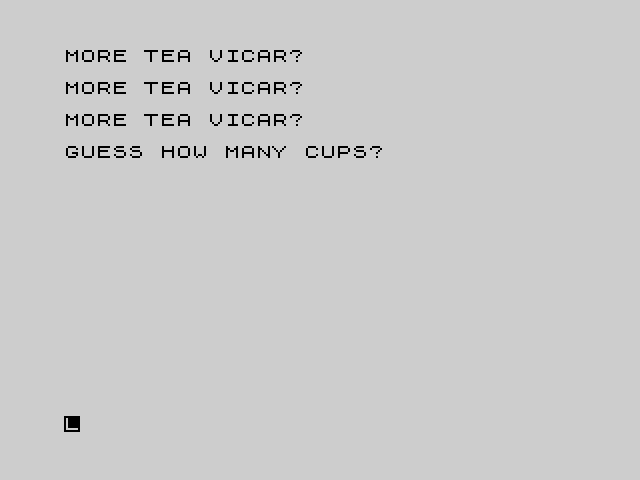 [CSSCGC] More Tea Vicar image, screenshot or loading screen