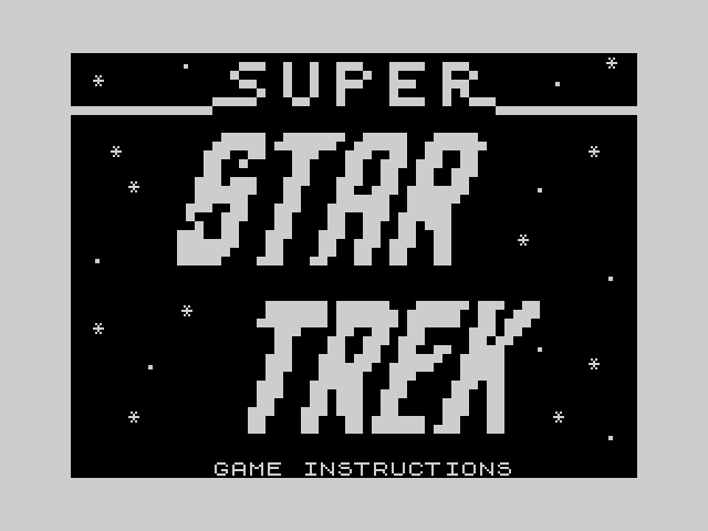 Super Star Trek image, screenshot or loading screen