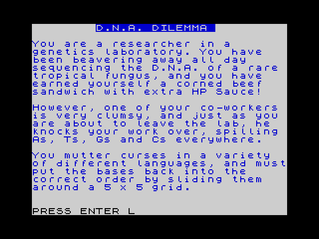 D.N.A. Dilemma image, screenshot or loading screen