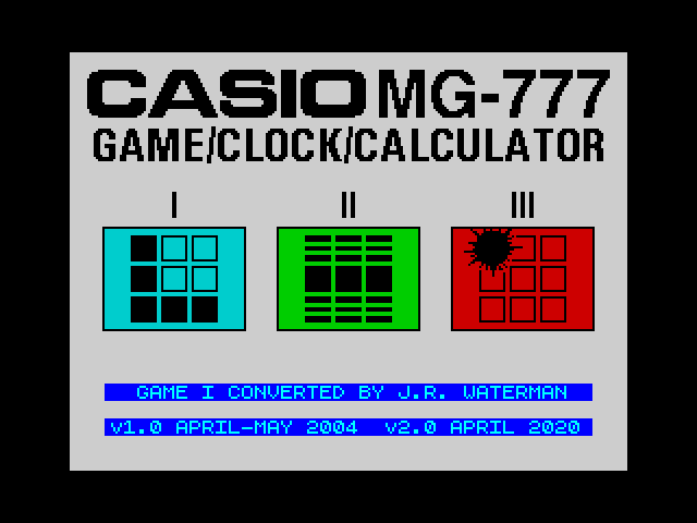 Casio MG-777 Games image, screenshot or loading screen