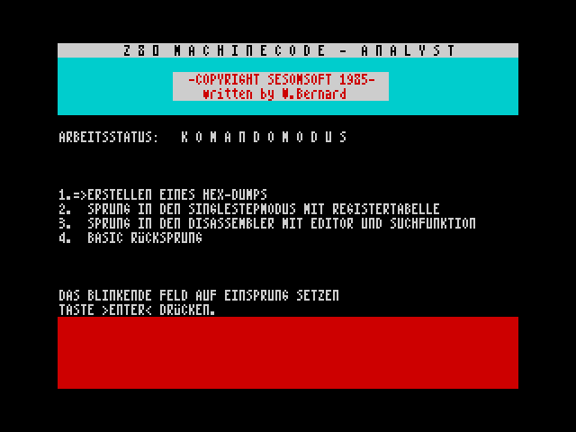 Z80 Analyst image, screenshot or loading screen