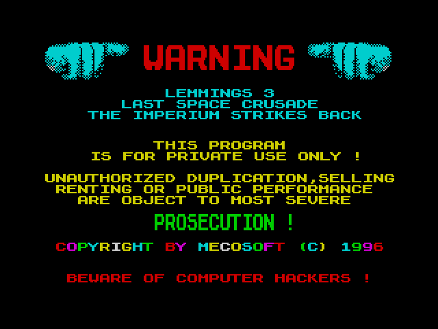 Lemmings 3 - Last Space Crusade image, screenshot or loading screen