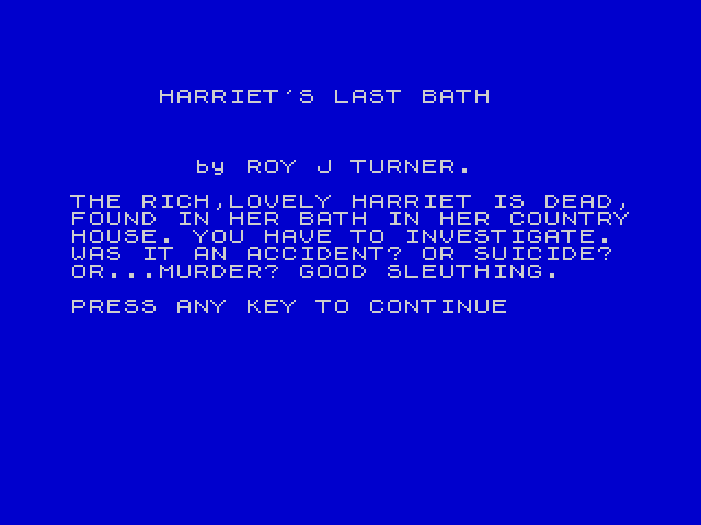 Harriet's Last Bath image, screenshot or loading screen