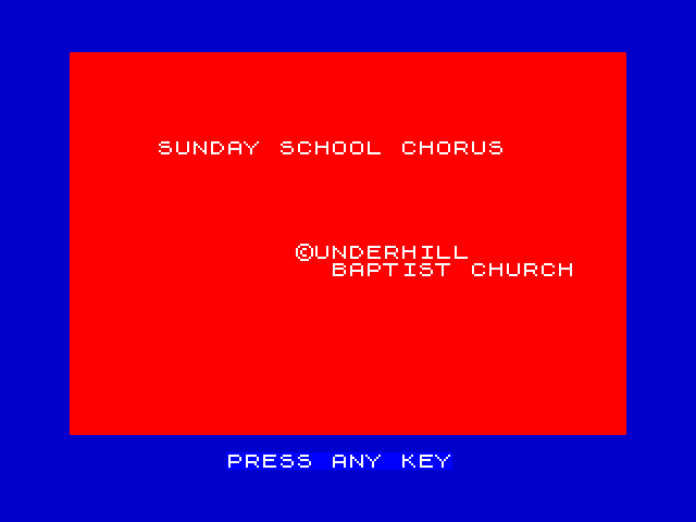 Sunday School Chorus image, screenshot or loading screen