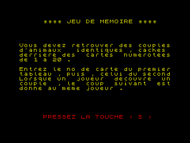 Jeu de Mémoire image, screenshot or loading screen