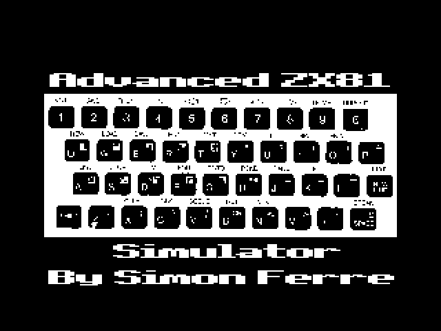 [CSSCGC] Advanced ZX81 Simulator image, screenshot or loading screen