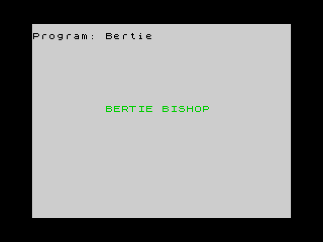 Bertie Bishop image, screenshot or loading screen