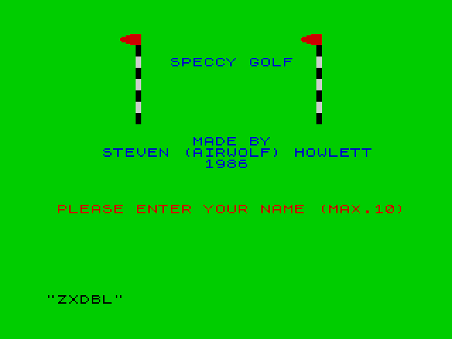 Speccy Golf image, screenshot or loading screen