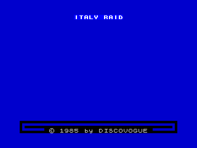 Italy Raid image, screenshot or loading screen