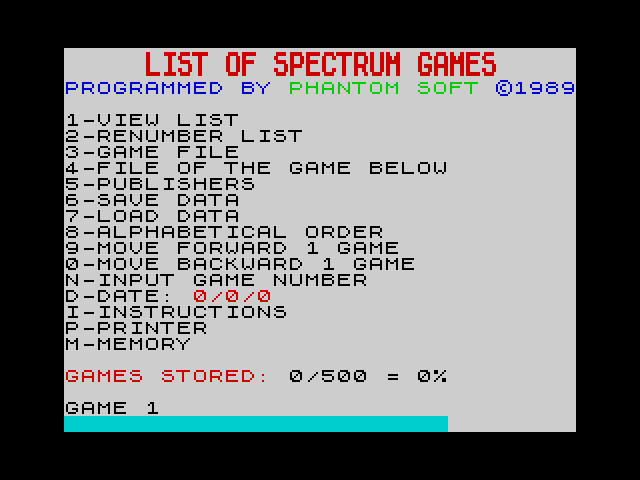List of Computergames image, screenshot or loading screen
