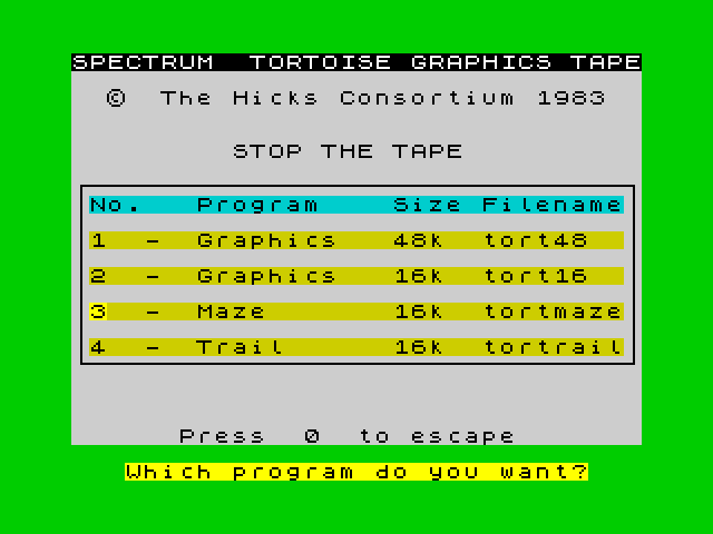 Tortoise Graphics Tape image, screenshot or loading screen