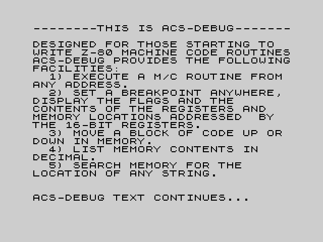 ACS-Debug image, screenshot or loading screen